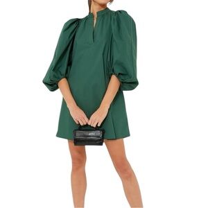 Pomander Place Emerald Green Astrid Dress Size M Tuckernuck Puff Sleeve Dress